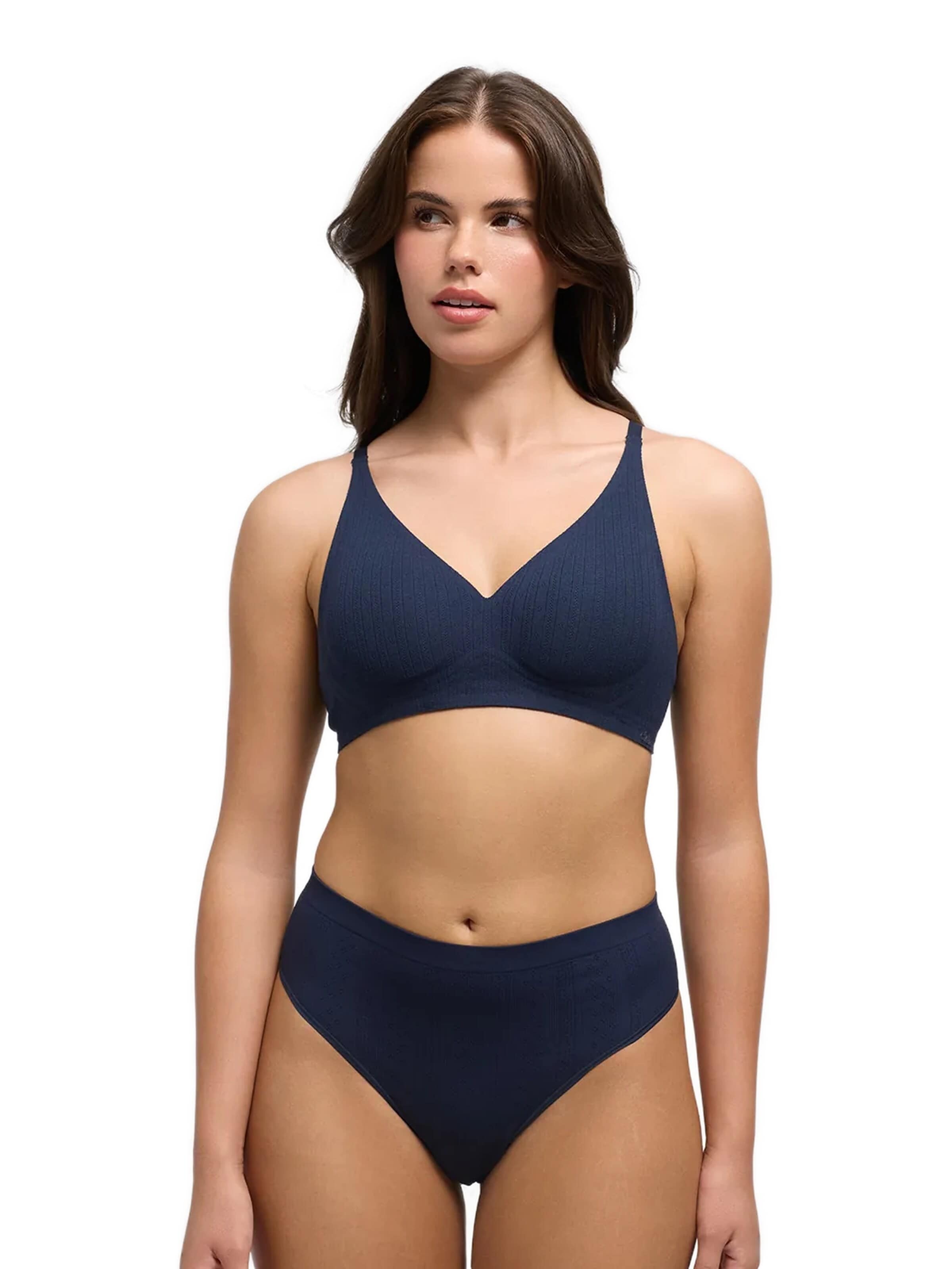 cfab Push-up BH 'Jacquard Comfort Push-Up BH' in Blauw