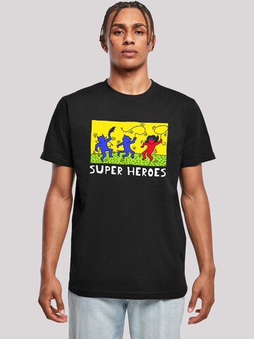 F4NT4STIC Shirt 'Batman Pop Art' in Black: front