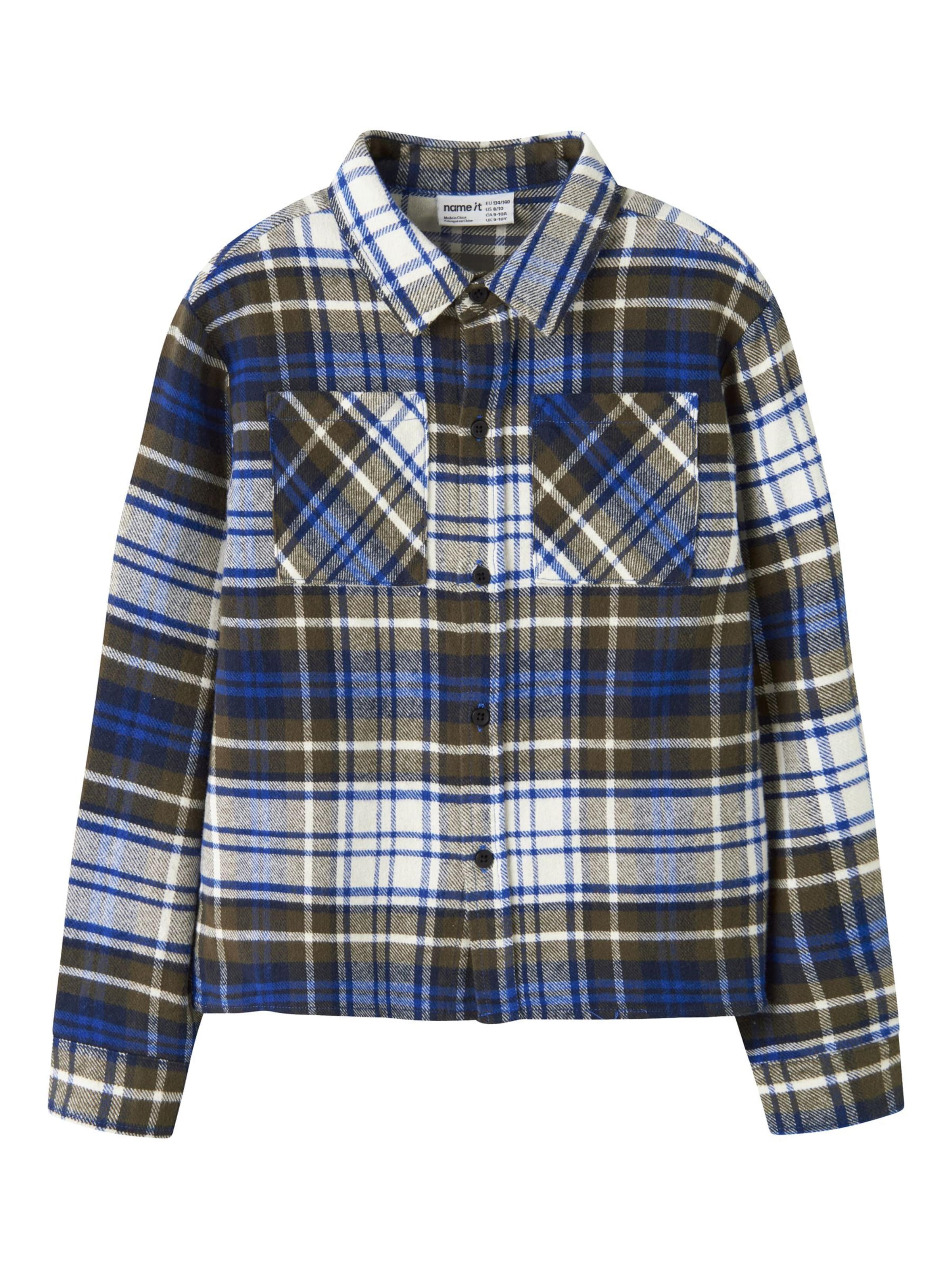 NAME IT - Ajuste regular Camisa en verde: frente
