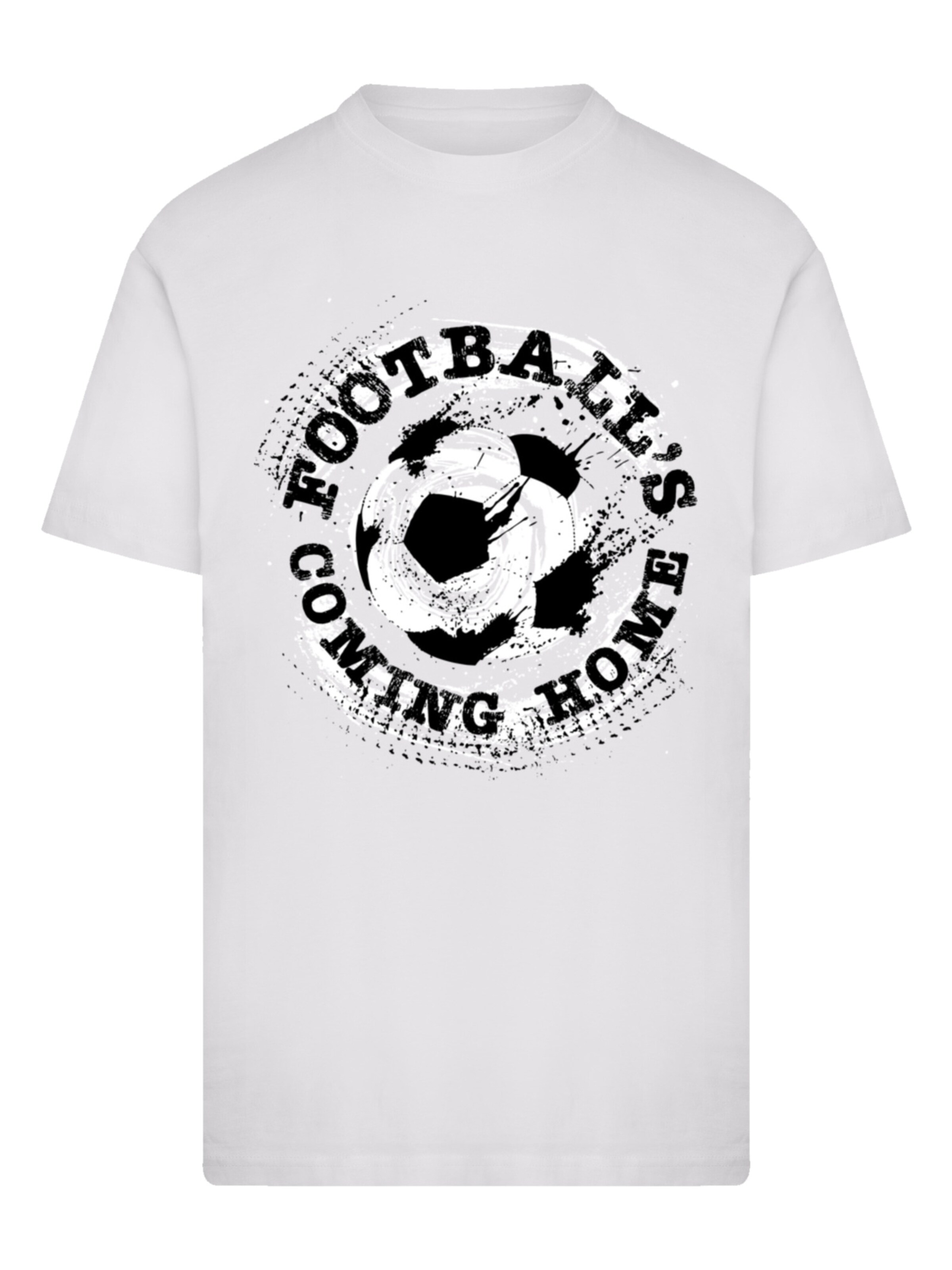 F4NT4STIC Shirt 'Football's Coming Home Paint Splatter' in White: front