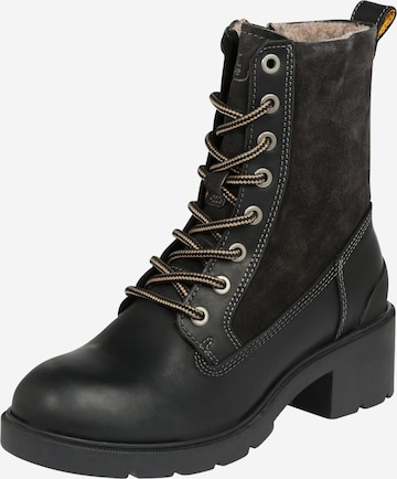 CAMEL ACTIVE Lace-Up Ankle Boots in Black: front