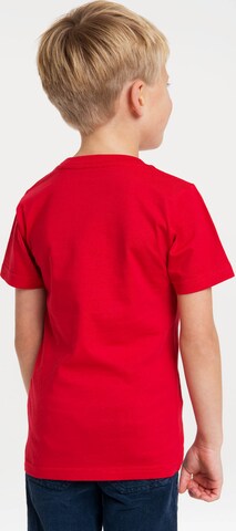 LOGOSHIRT Shirt 'Spider-Man Maske' in Rood