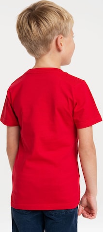 LOGOSHIRT Shirt 'Spider-Man Maske' in Rot