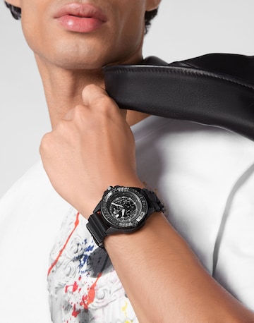 Philipp Plein Watches Analog Watch 'The $kull' in Black: front
