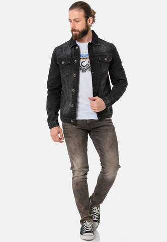 CIPO & BAXX Jeansjacke in Schwarz