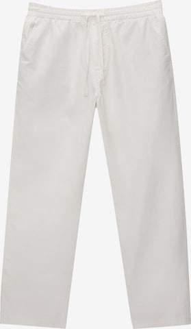 Pull&Bear Loosefit Hose in Weiß: predná strana