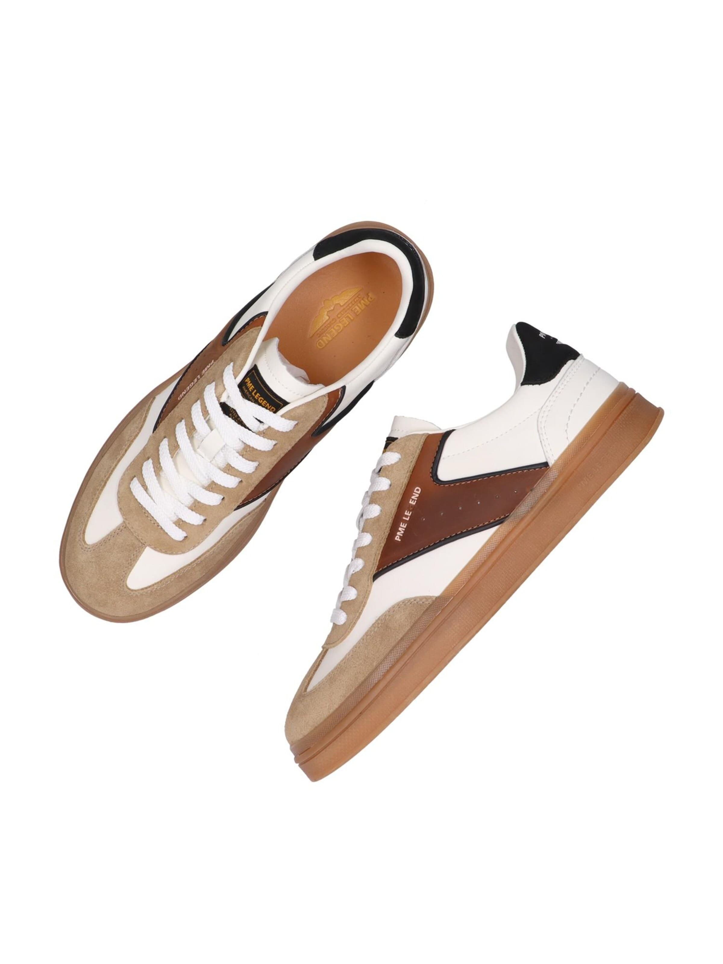 PME Legend Låg sneaker 'Hauler sneaker in leather and suede' i vit