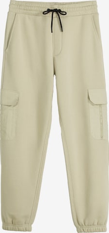 Pantalon cargo Bershka en blanc : devant