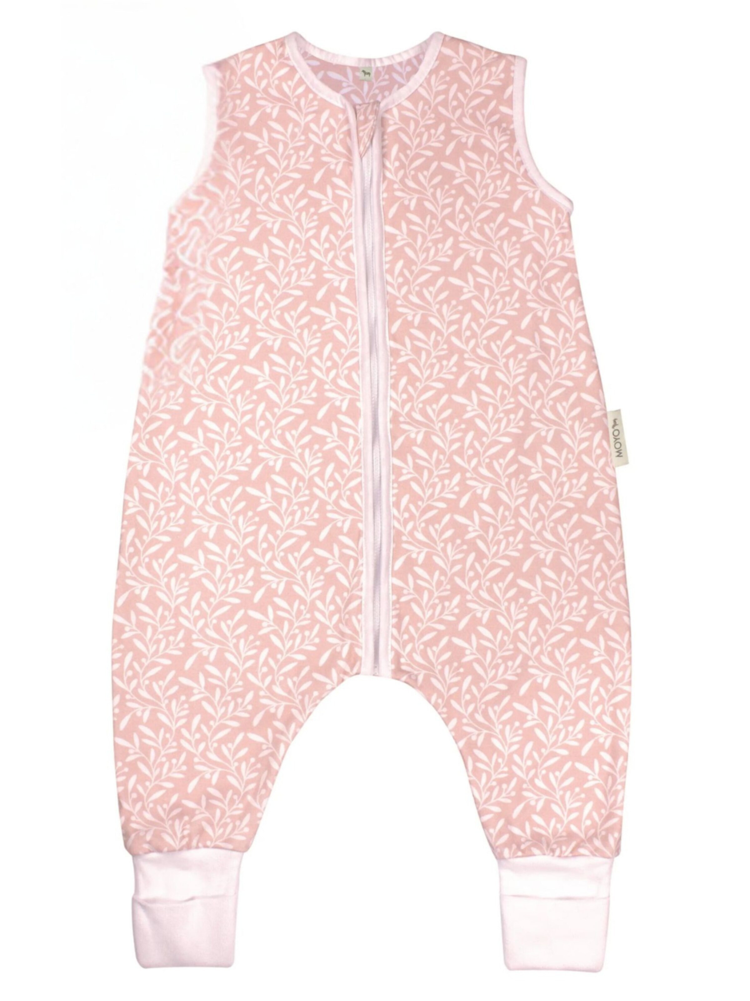 Räuberella Sleeping Bag 'Sommer-Schlafsack mit Füßen Blütenranke Rosé' in Pink: front