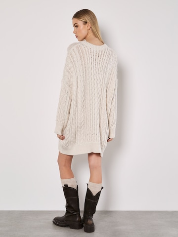 Apricot Oversized Cable Knit Jumper Mini Dress ' ' in Beige