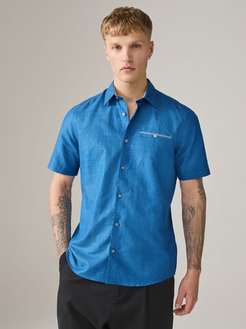 Coupe slim Chemise Next en bleu : devant