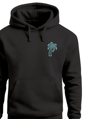 Neverless Sweatshirt 'Palm Lineart Logo' in Black