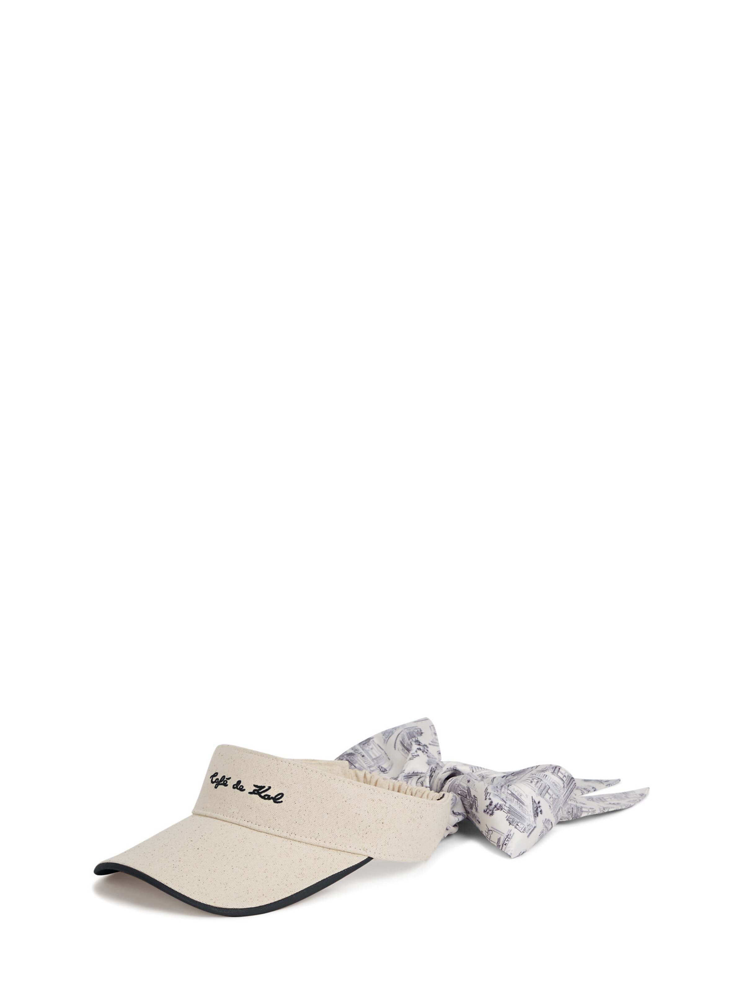 Cappello da baseball 'KL x Jorge Parra' di Karl Lagerfeld in beige: frontale