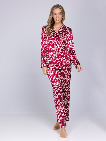 Pastunette Pyjama 'Premium - Scarlet Bloom'‌‌‌‌‌‌‌‌ in Rot