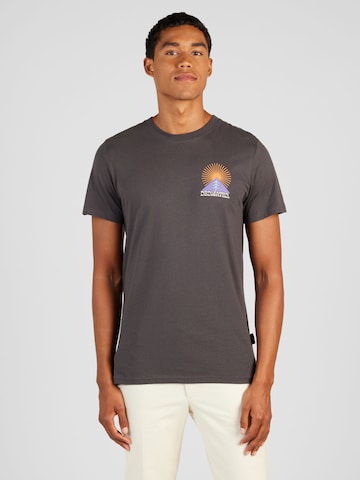 DEDICATED. T-Shirt 'Stockholm Sunrise' in Grau: predná strana