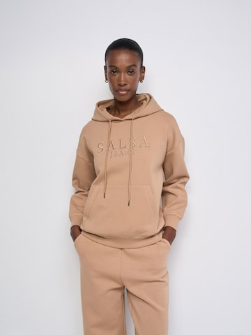 Salsa Jeans Sweatshirt in Bruin: voorkant