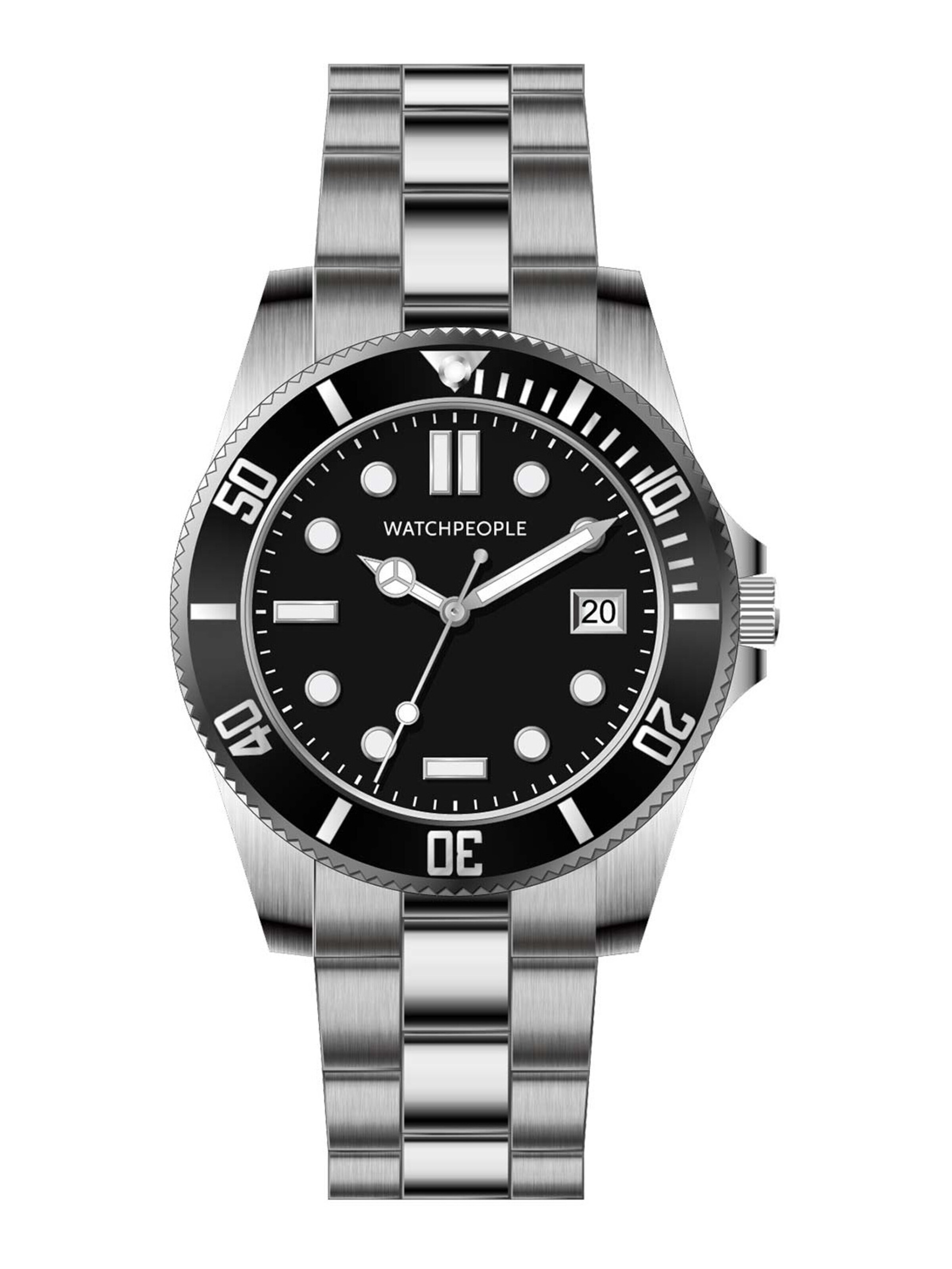 WALTER GROPIUS Analog Watch 'BS FLAT IRON' in Black: front