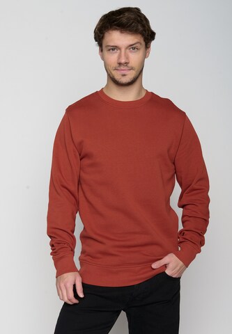 GREENBOMB Sweatshirt 'Wild Basic' in Rood: voorkant