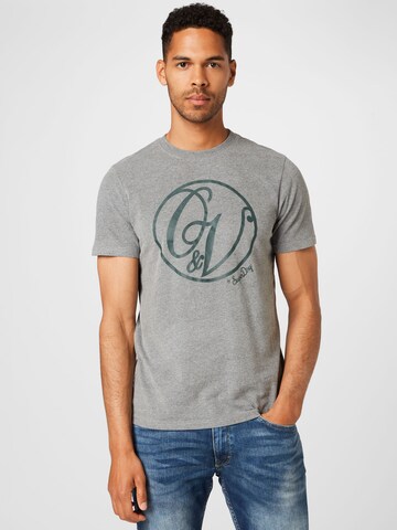 Superdry T-Shirt in Grau: predná strana