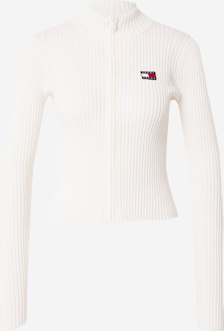 Tommy Jeans - Casaco de malha em branco: frente