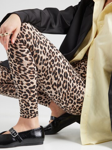 Skinny Leggings de la Sublevel pe maro