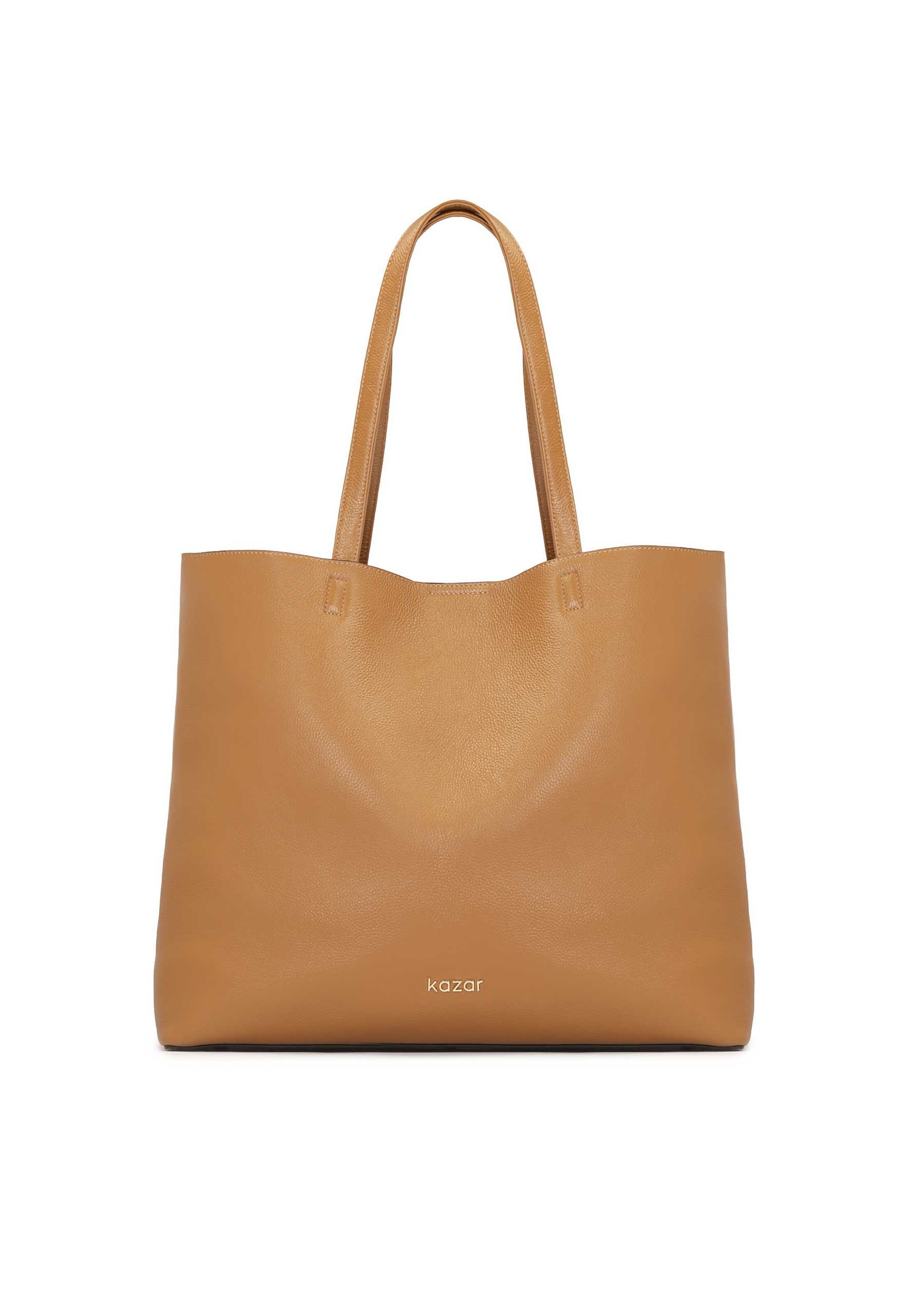 Borsa a spalla di Kazar in marrone: frontale