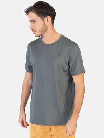 T-Shirt fonctionnel Spyder en gris : devant