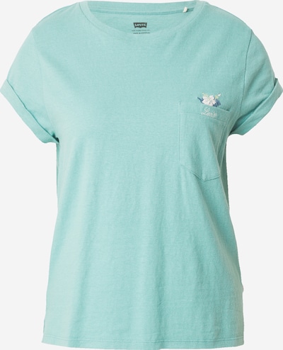 LEVI'S ® T-shirt 'GR Margot Pocket Tee' i turkos / duvblå / vit, Produktvy