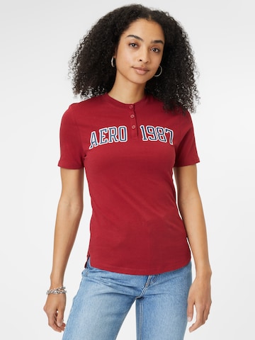 T-shirt AÉROPOSTALE en rouge : devant