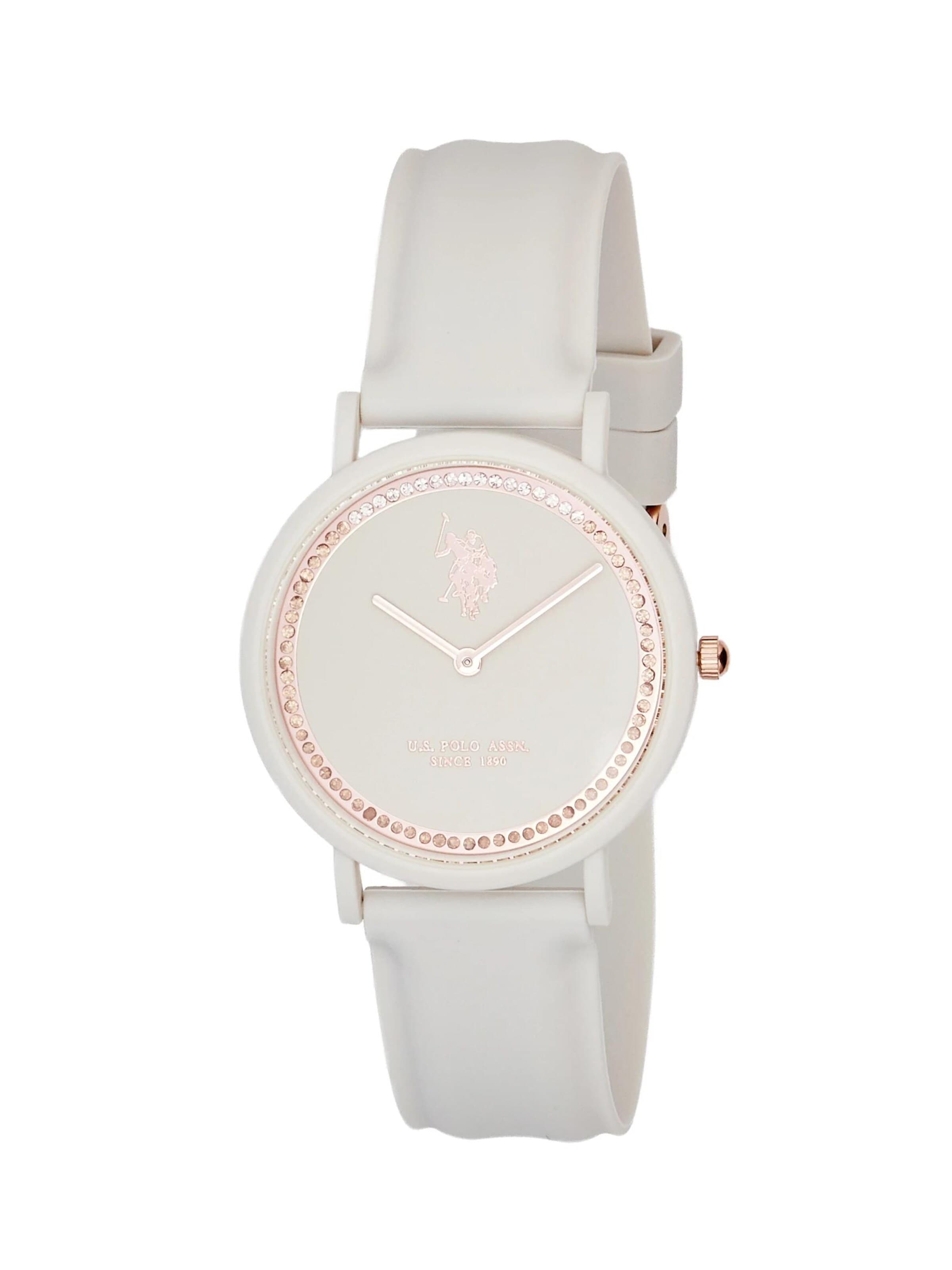 U.S. POLO ASSN. - Reloj analógico 'Destiny' en beige: frente