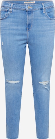 Levi's® Plus Skinny Jeansy '721 PL Hi Rise Skinny' w kolorze niebieski: przód