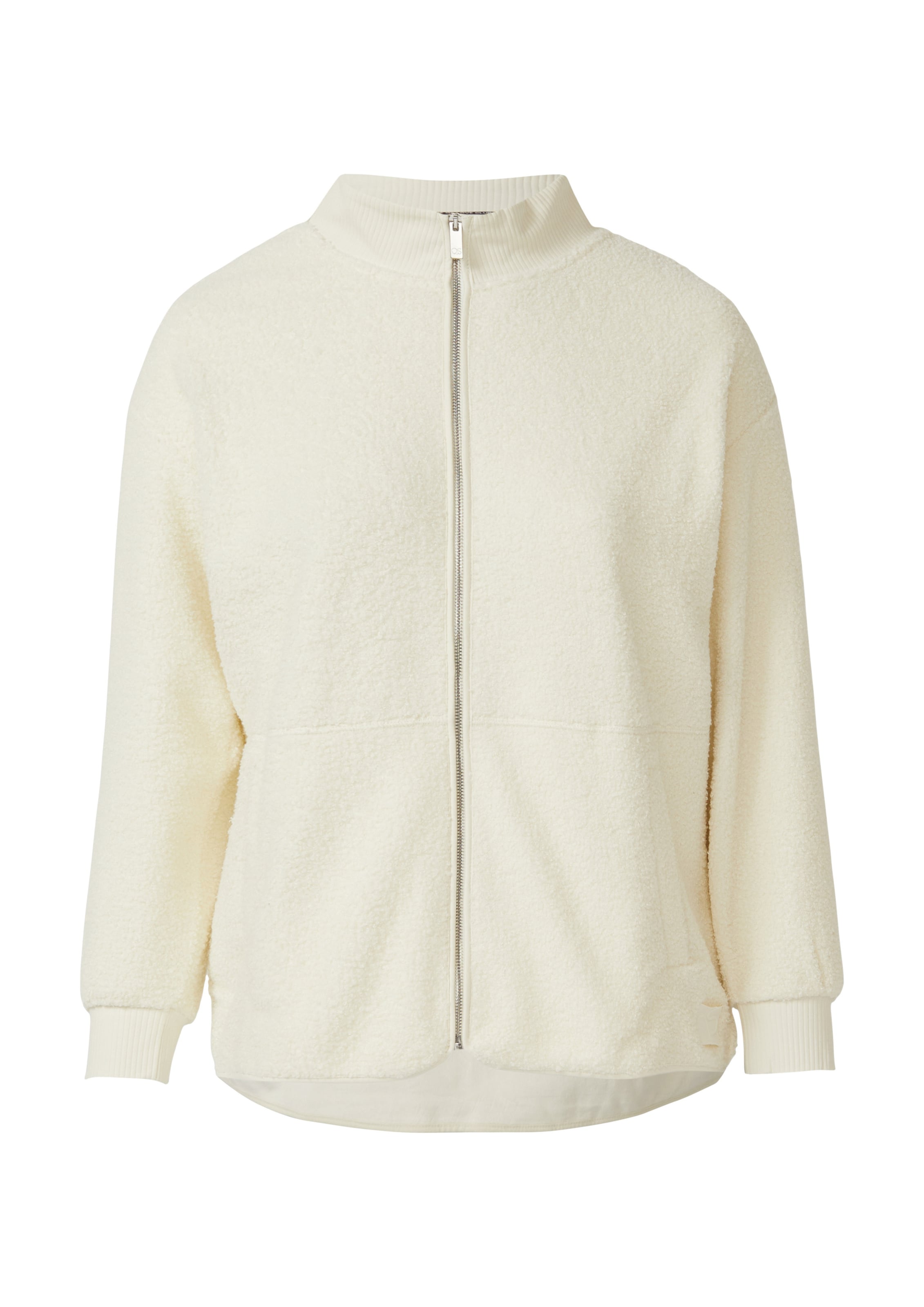 QS Sweatjacke in kitt, Produktansicht
