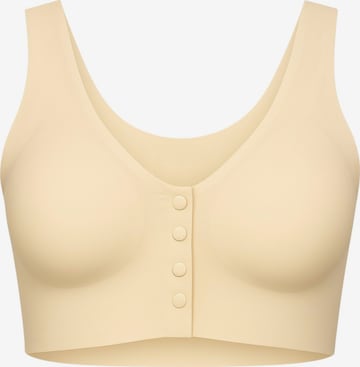 Soutien-gorge de sport 'FrontEase' fashionshowcase en beige : devant