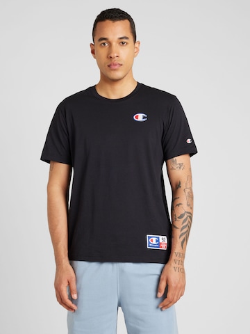 Champion Authentic Athletic Apparel Μπλουζάκι σε μαύρο: μπροστά