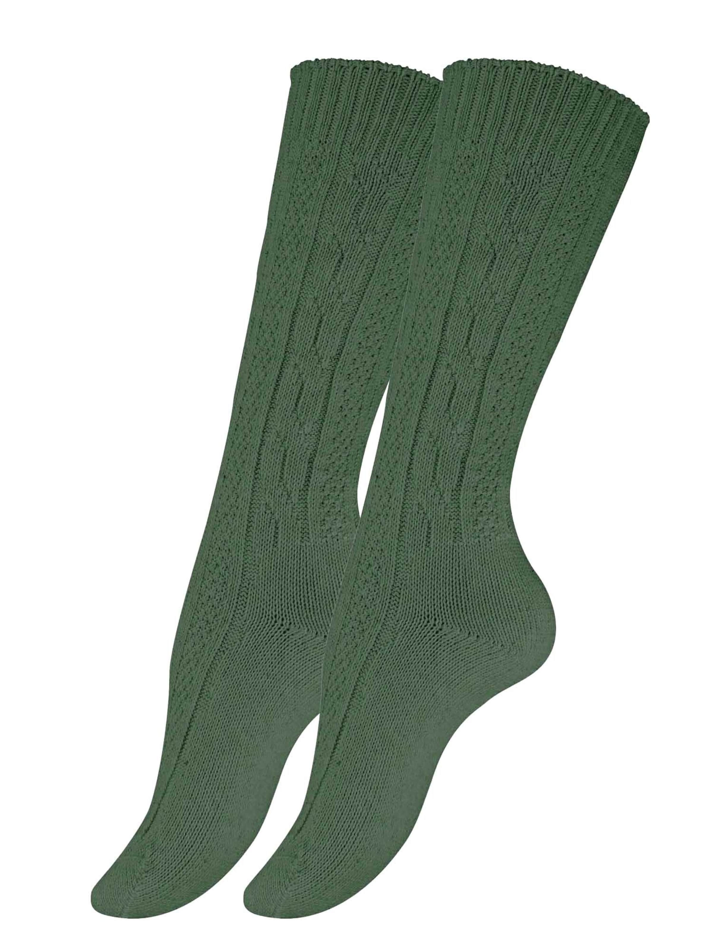 Cotton Prime Socks in Green: front