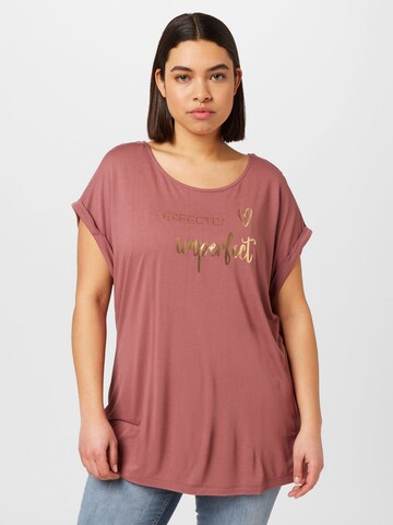 T-shirt 'Darleen' ABOUT YOU Curvy en rose : devant