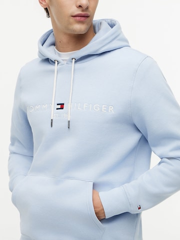 TOMMY HILFIGER Regular fit Sweatshirt 'Logo Embroidery Flex Drawstring' in Blue