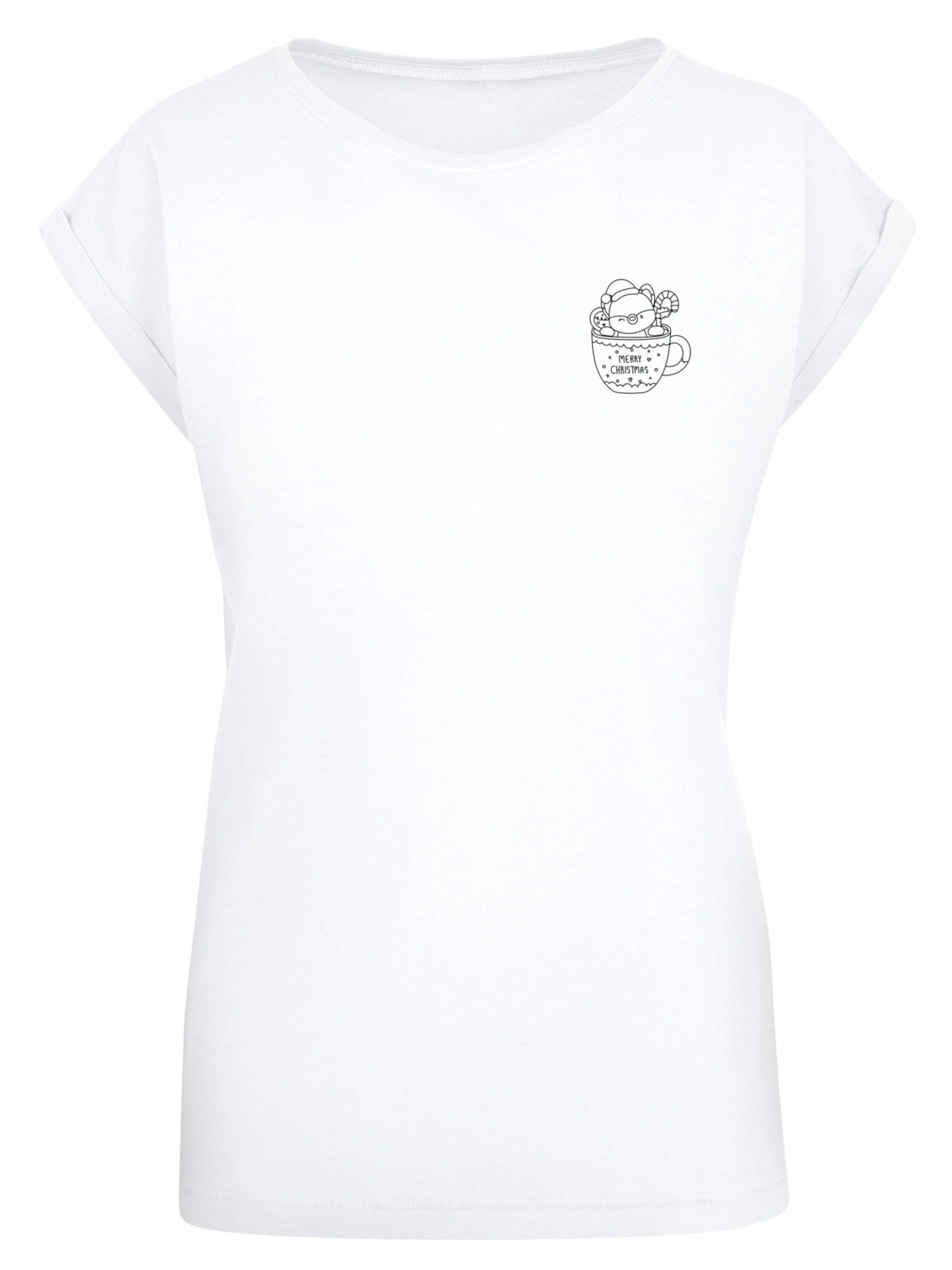 F4NT4STIC Shirt 'Weihnachtstasse' in White: front