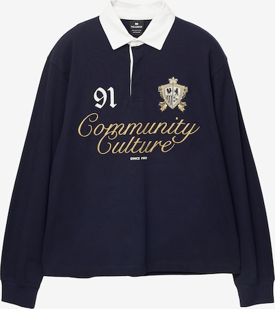 Pull&Bear Majica u mornarsko plava / zlatno žuta / bijela, Pregled proizvoda