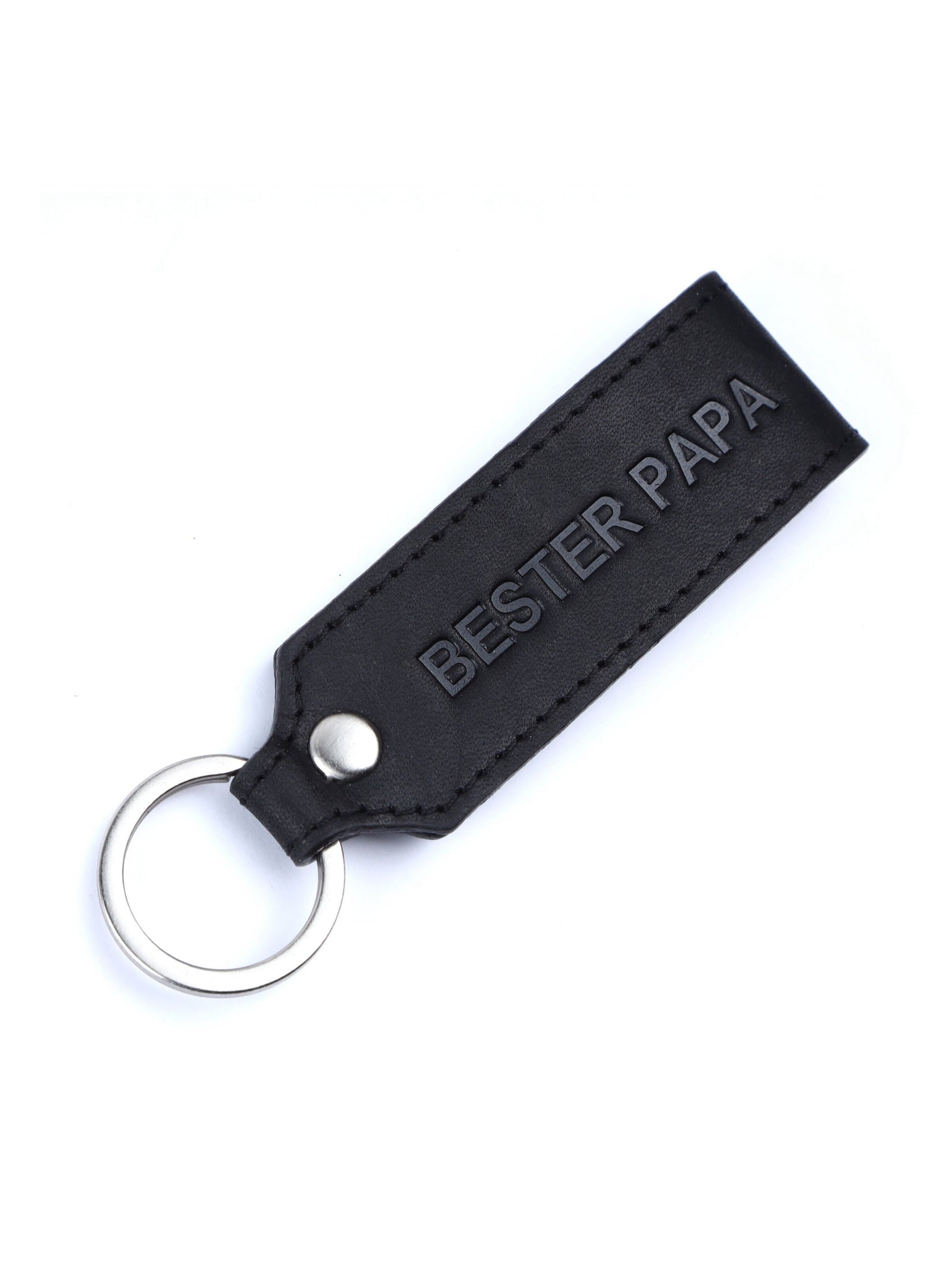 Benthill Key Ring 'Bester Papa' in Black: front