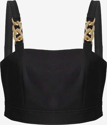 Influencer Top in Zwart: voorkant