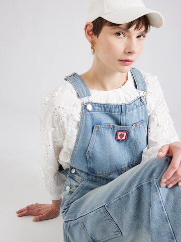 Monki Loose fit Dungaree jeans in Blue