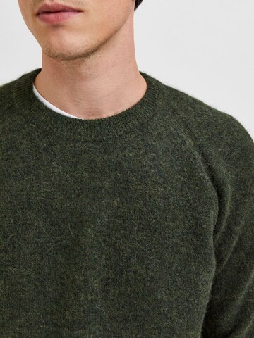 SELECTED HOMME Sweater 'Rai' in Green