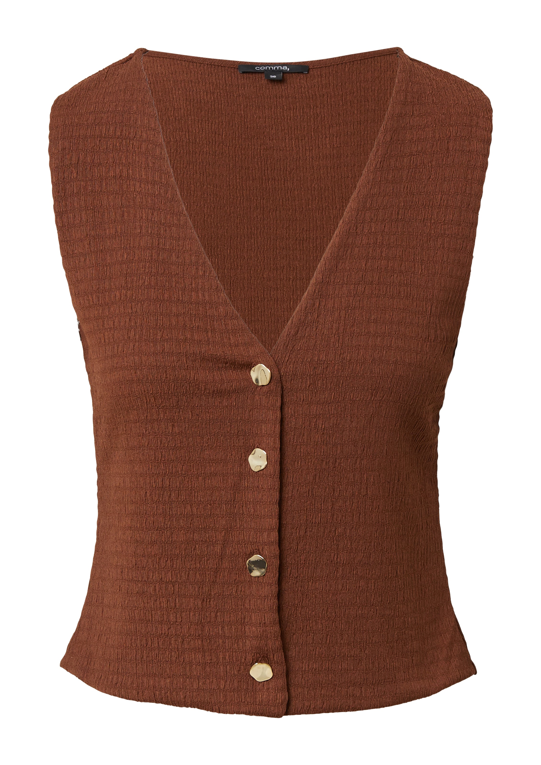 COMMA Bodywarmer in Bruin: voorkant