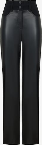 NOCTURNE Regular Pants in Black: front