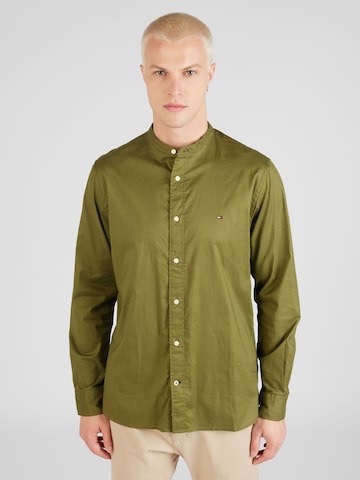TOMMY HILFIGER - Regular Fit Camisa em verde: frente