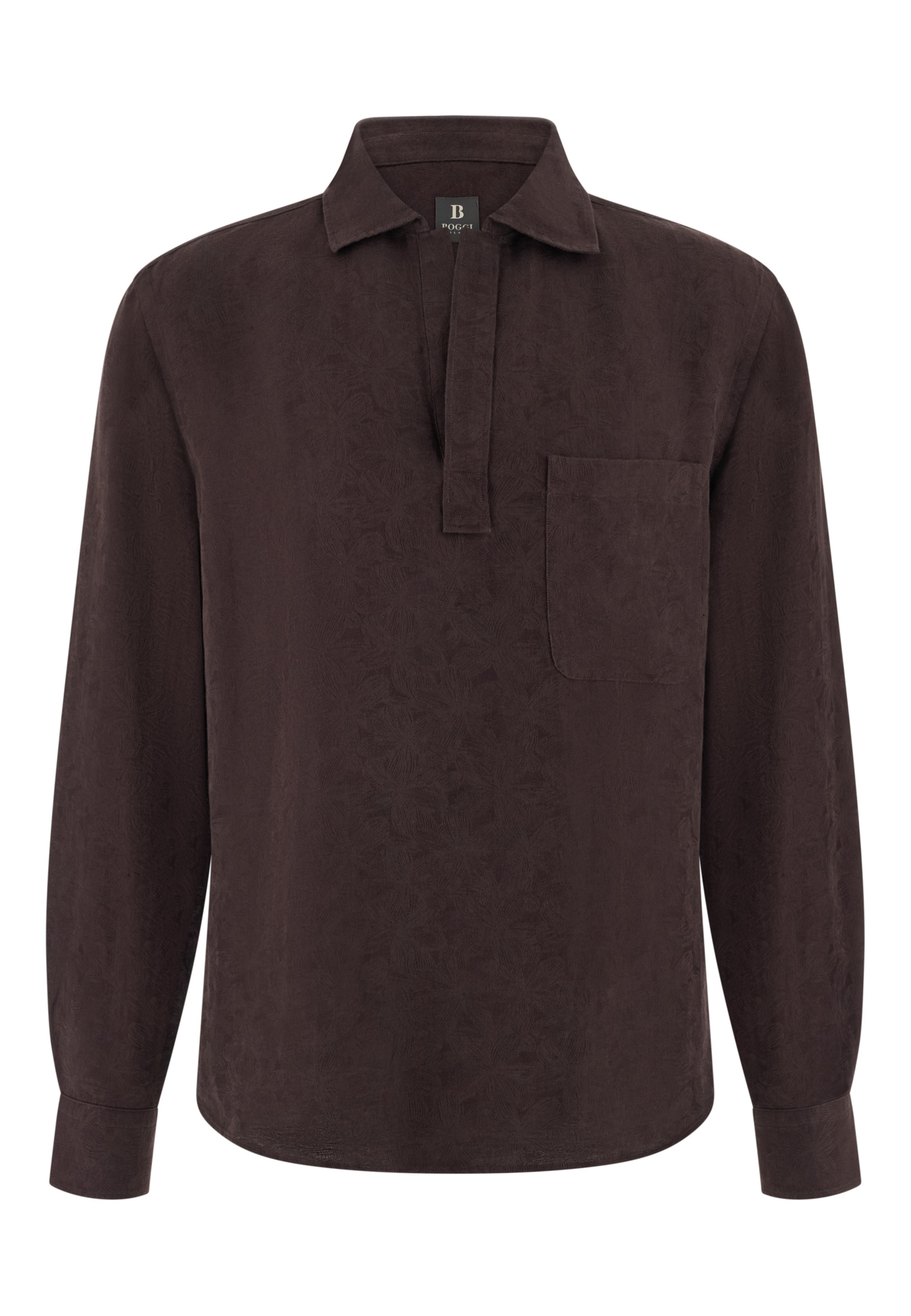 Boggi Milano Regular fit Button Up Shirt in Brown: front
