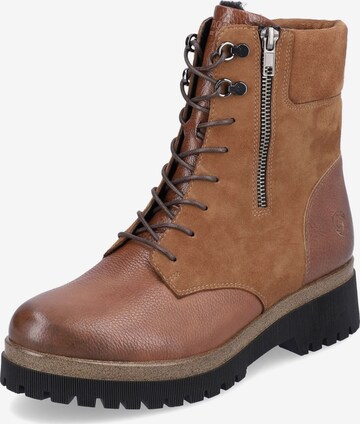 REMONTE Lace-Up Ankle Boots in Brown: front