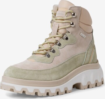 TAMARIS - Botines con cordones en beige: frente