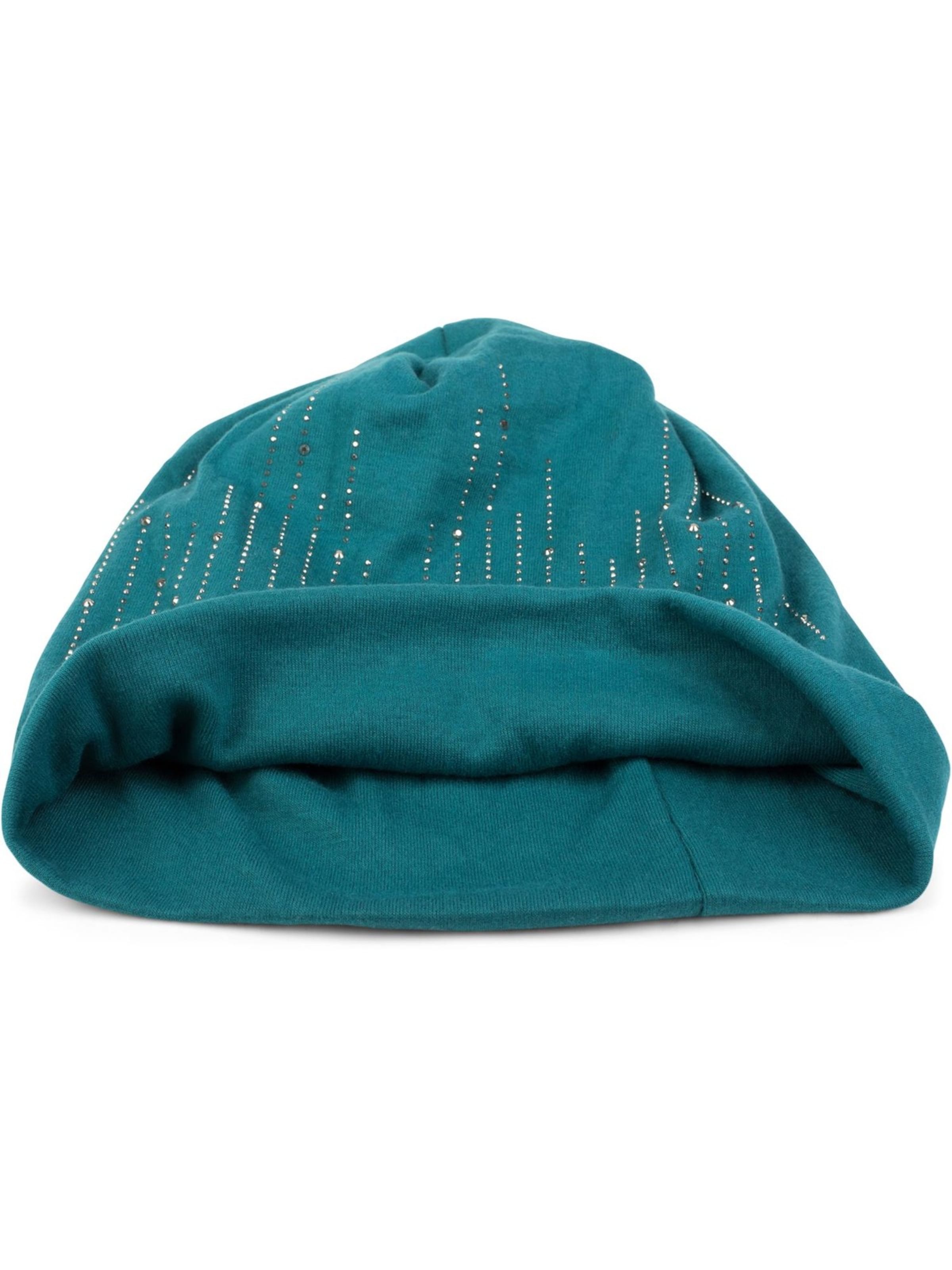 styleBREAKER Mütze 'Beanie mit Strass Streifen'‌‌‌‌ in Grün